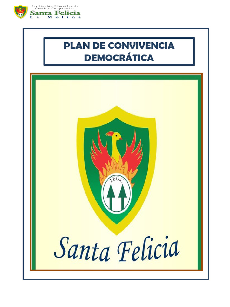 Plan de Convivencia 2025 Santa Felicia | PDF | Abuso infantil | Violencia