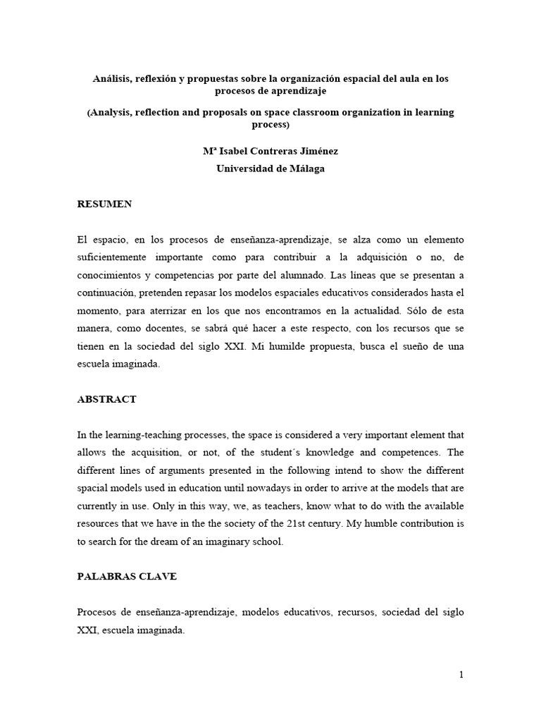 Organización del Aula en el Aprendizaje | PDF | Enseñando | Salón de clases
