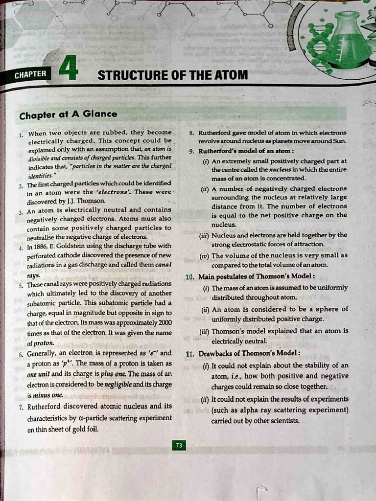 Chapter 4 - Structure of The Atom | PDF