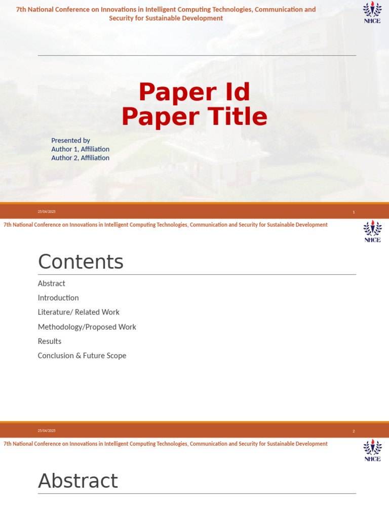 NH Cec On FP PT Template | PDF