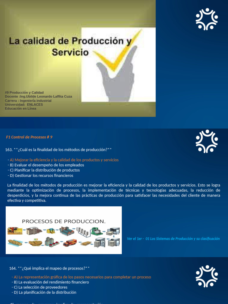 # 9 Producción y Calidad | PDF | Lean Manufacturing | Calidad (comercial)