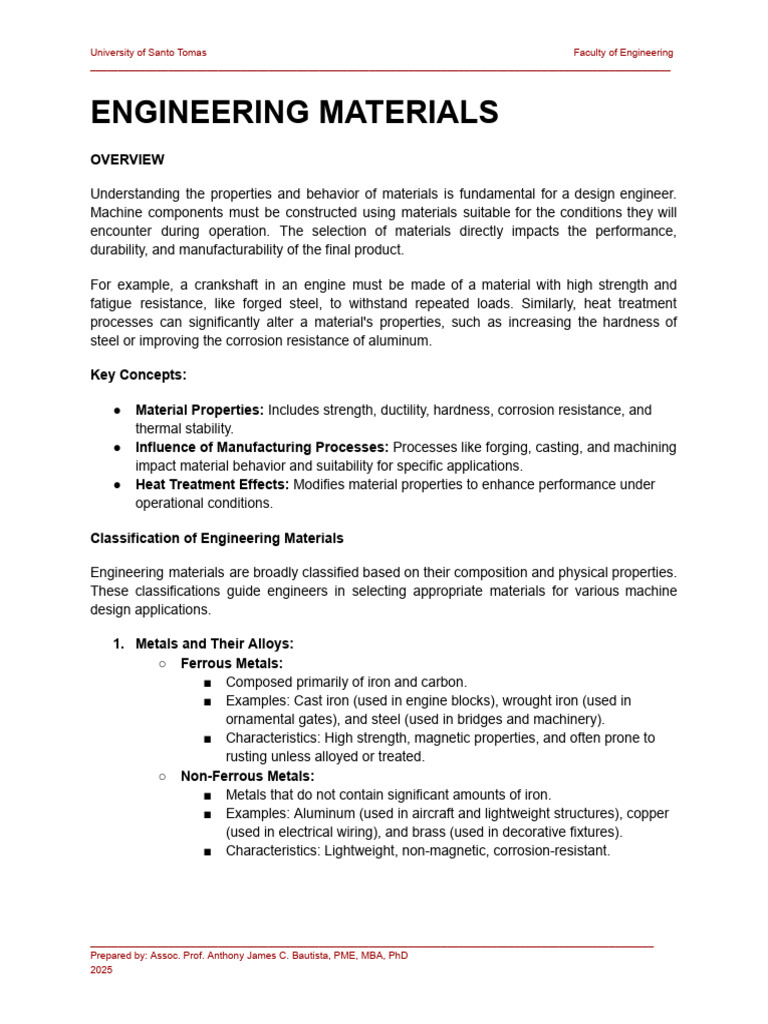 Engineering Materials Overview Guide | PDF | Ductility | Cast Iron