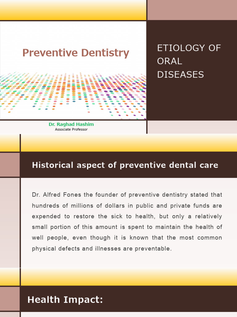 Etiology of Oral Diseases | PDF | Periodontology | Tooth Enamel