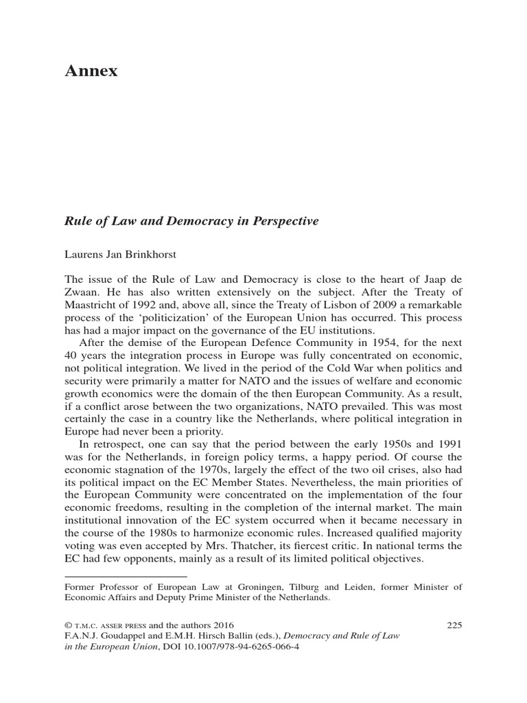 EU Governance: Rule of Law & Democracy | PDF | European Union | Human ...