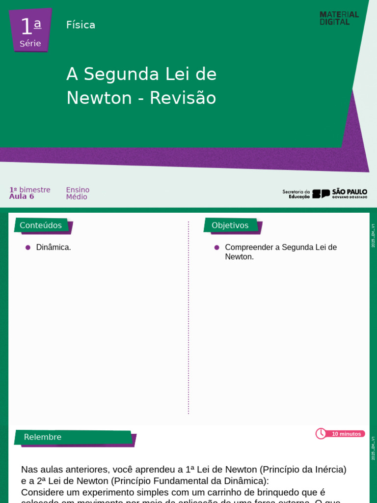 Exemplos Práticos da 2ª Lei de Newton | PDF | Leis do Movimento de ...