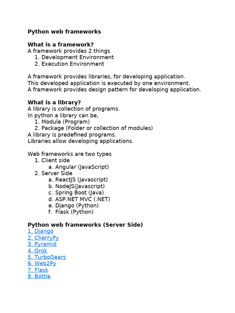 Understanding Python Web Frameworks | PDF