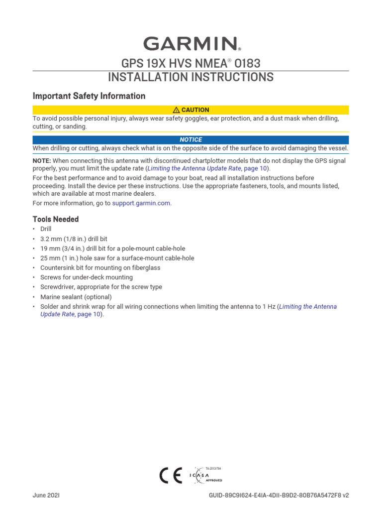 GPS 19X HVS NMEA 0183 Installation Guide | PDF | Electromagnetic ...