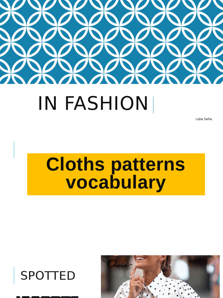 In Fashion Vocabulary Lidia | PDF