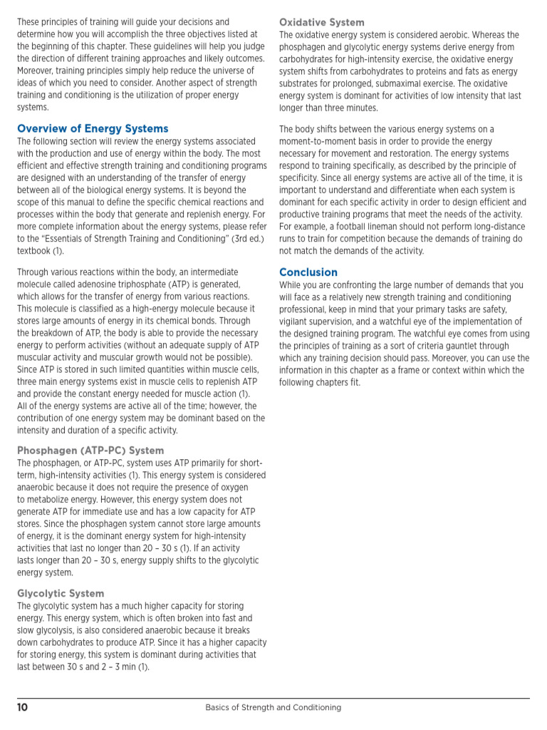Basics of Strength and Conditioning Manual-11 | PDF | Glycolysis ...