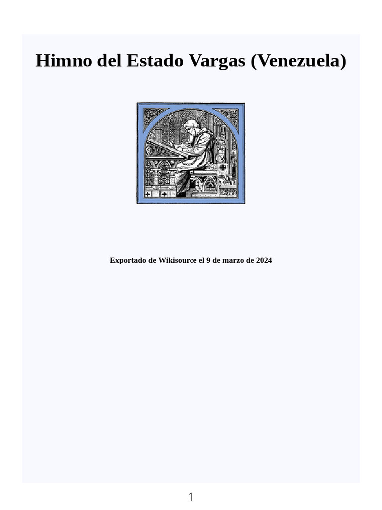 Himno del Estado Vargas: Letra y Año | PDF | Contenido libre
