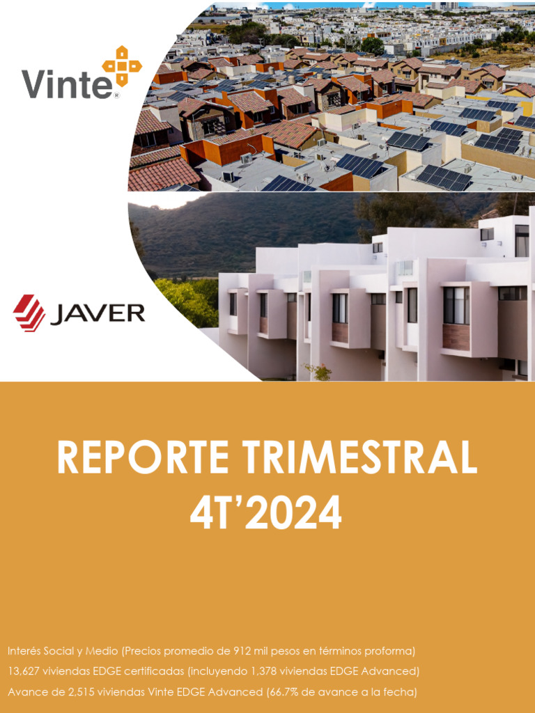 Resultados 4T2024: Vinte y Javer | PDF | México | Apalancamiento (Finanzas)