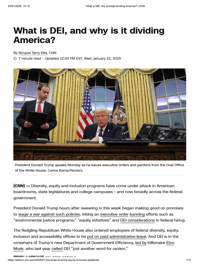 What Is DEI, The Concept Dividing America CNN PDF Civil Rights