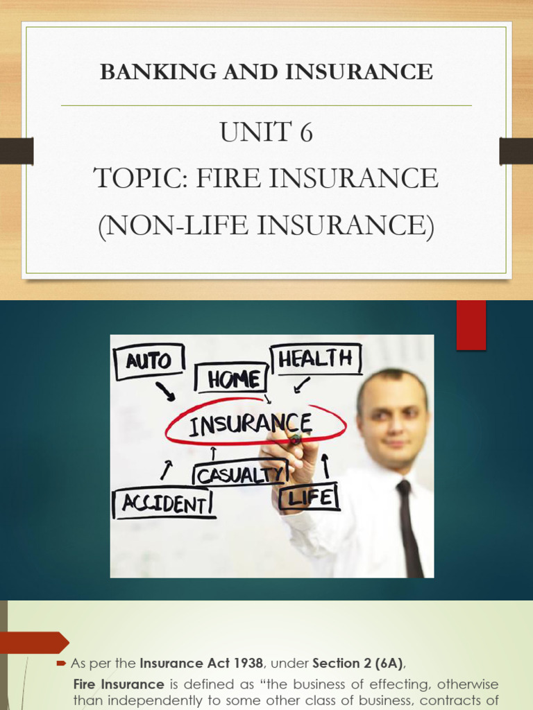 UNIT 6.1 Fire-Insurance | PDF | Insurance | Fires