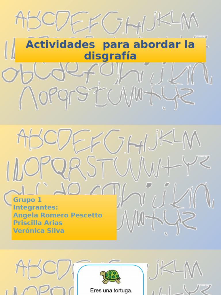 Ejercicios Para Abordar La Disgraf a PDF