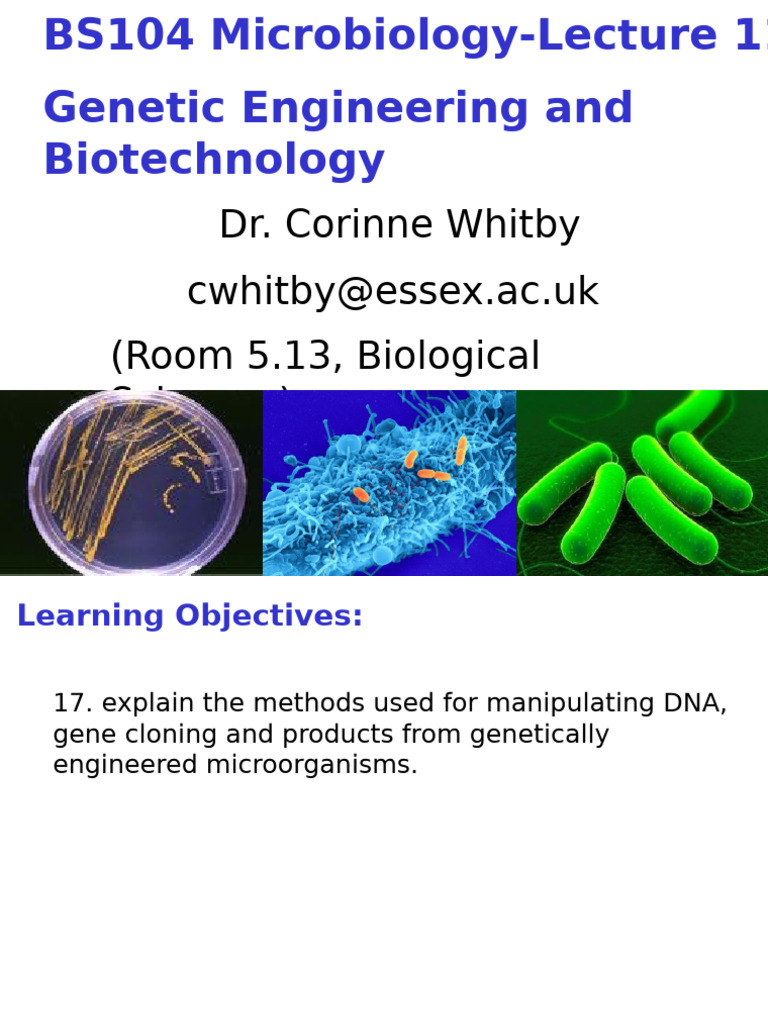 Lecture11whitby2020 - 21 2 | PDF | Molecular Cloning | Vector ...