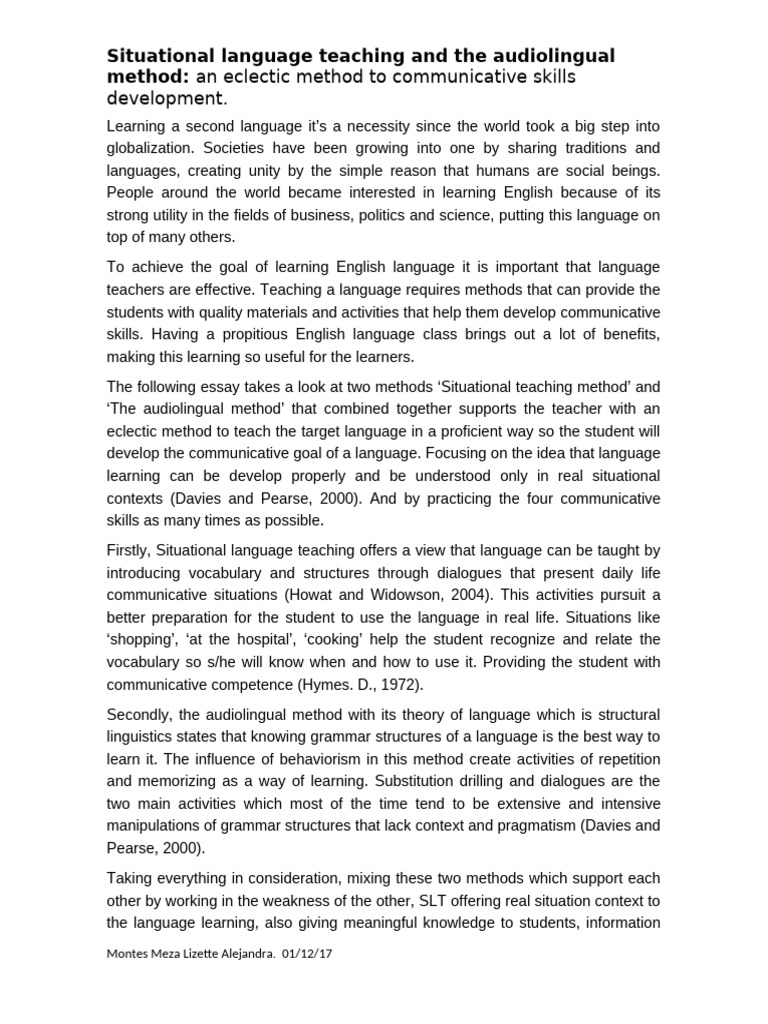 Situational_language_teaching_and_the_au | PDF | Language Education ...