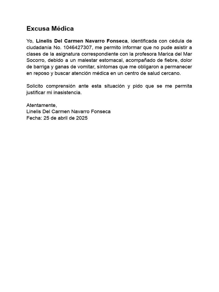 Excusa Médica | PDF