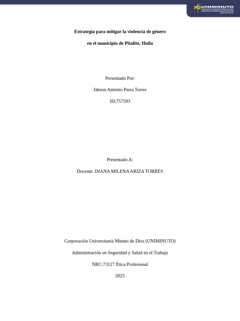 Estrategia para Combatir Violencia de Género | PDF | Violencia | La ...