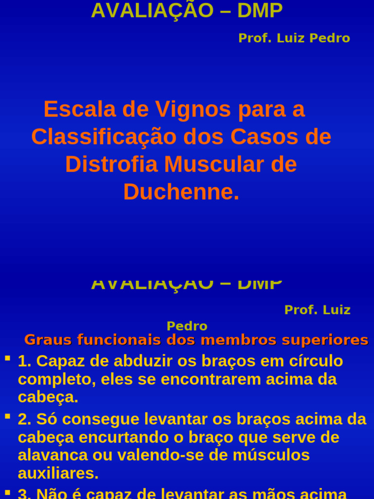 Avaliação Funcional Distrofia Muscular | PDF | Distrofia muscular