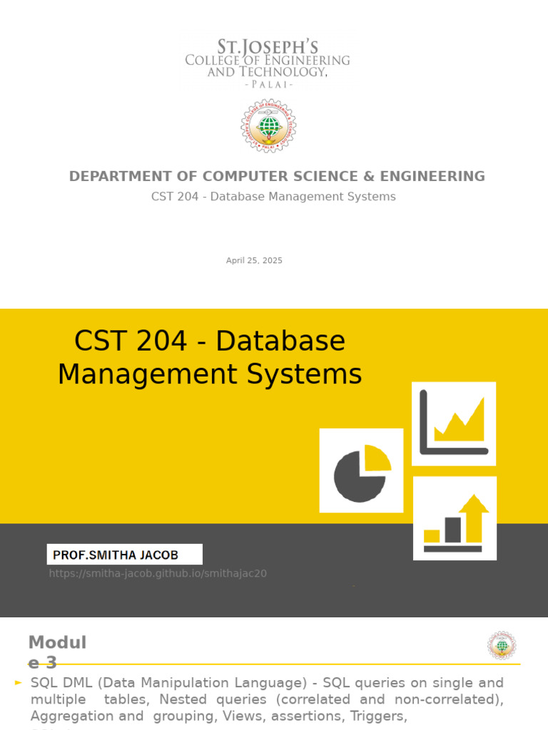 SQL DML and Database Management Guide | PDF | Database Index | Data