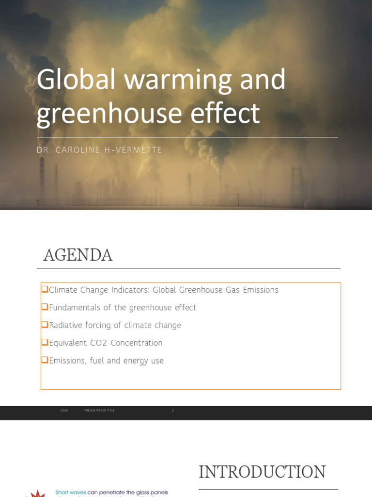 Global Warming and Greenhouse Effect: Dr. Caroline H-Vermette | PDF ...