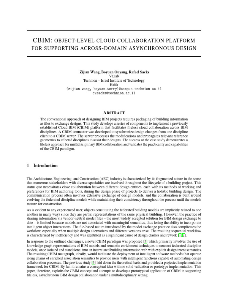 CBIM: Enhancing AEC Design Collaboration | PDF | Building Information ...