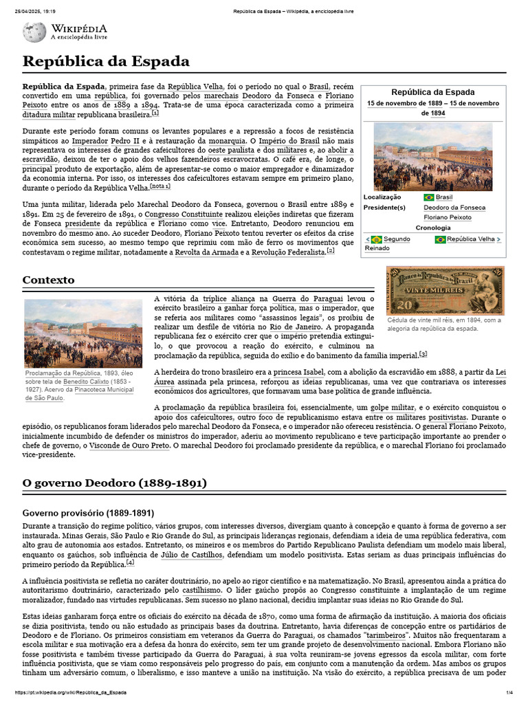 República Da Espada - Wikipédia, A Enciclopédia Livre | PDF | Ciência ...