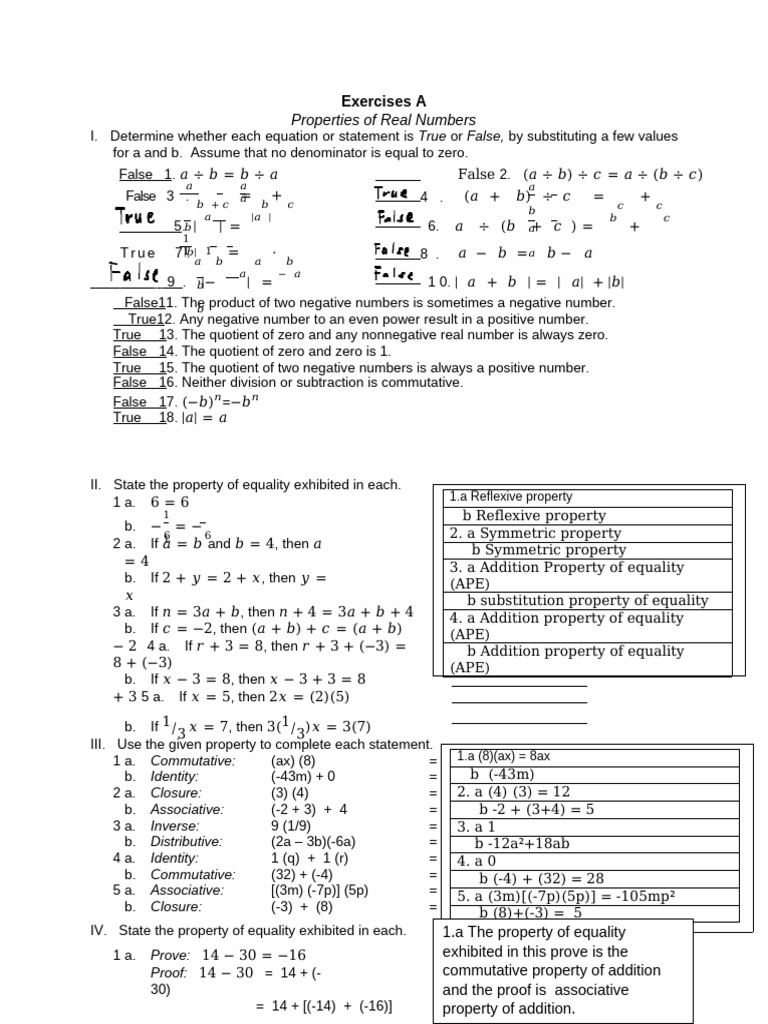 Siguisabal Ismith ExerciseA | PDF | Numbers | Elementary Mathematics