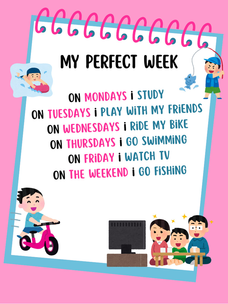 My Perfect Weekly Routine | PDF