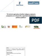 El rol de la agricultura familiar indígena en el desarrollo y seguridad alimentaria