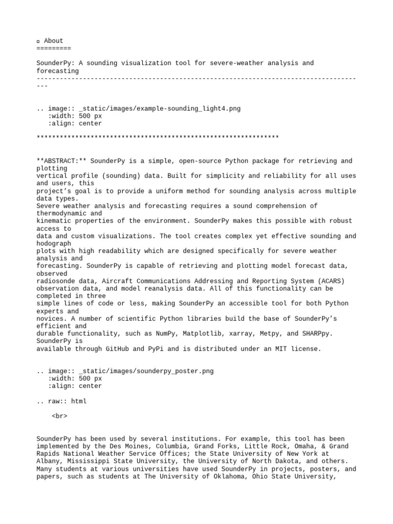 SounderPy: Sounding Data Visualization Tool | PDF | Computing