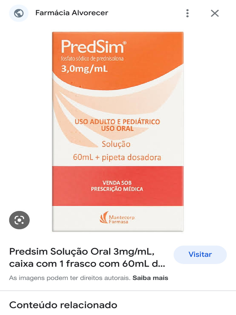 Predsim Solução Oral: Informações e Uso | PDF