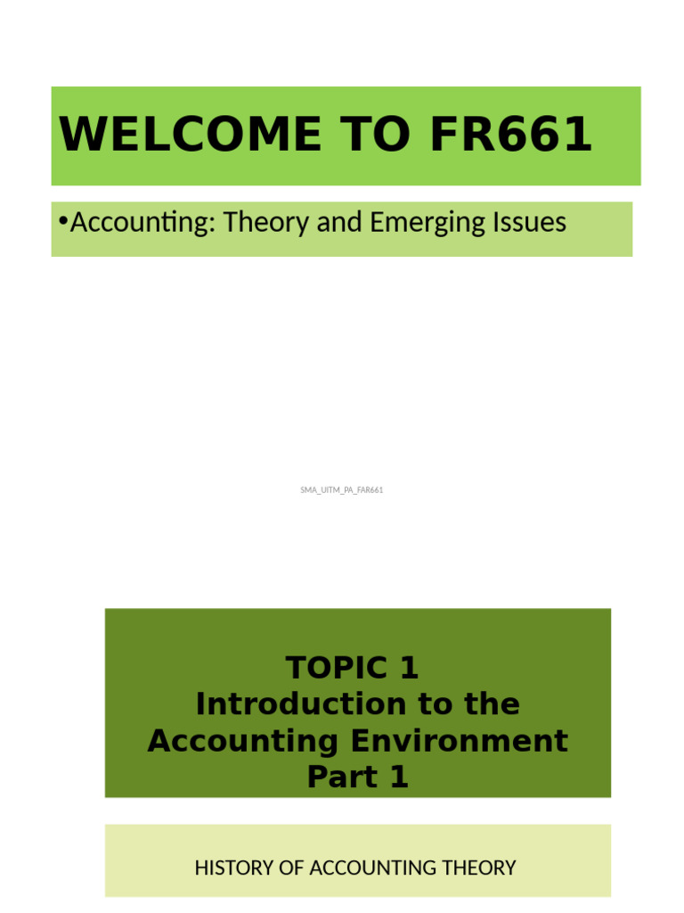 Accounting Theory and Its Evolution | PDF | Debits And Credits ...