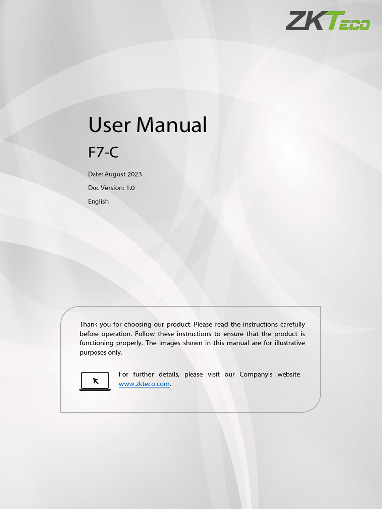 ZKTeco F7-C User Manual Overview | PDF | Ip Address | Computer Network