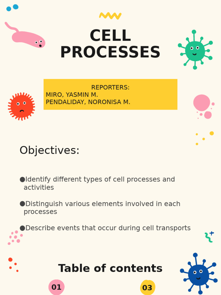 CELL-PROCESSES Final | PDF | Osmosis | Diffusion