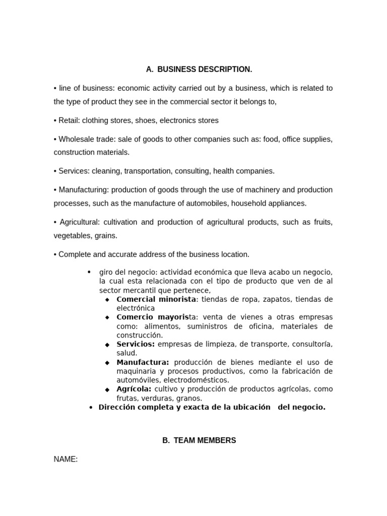 Business Description 3t | PDF