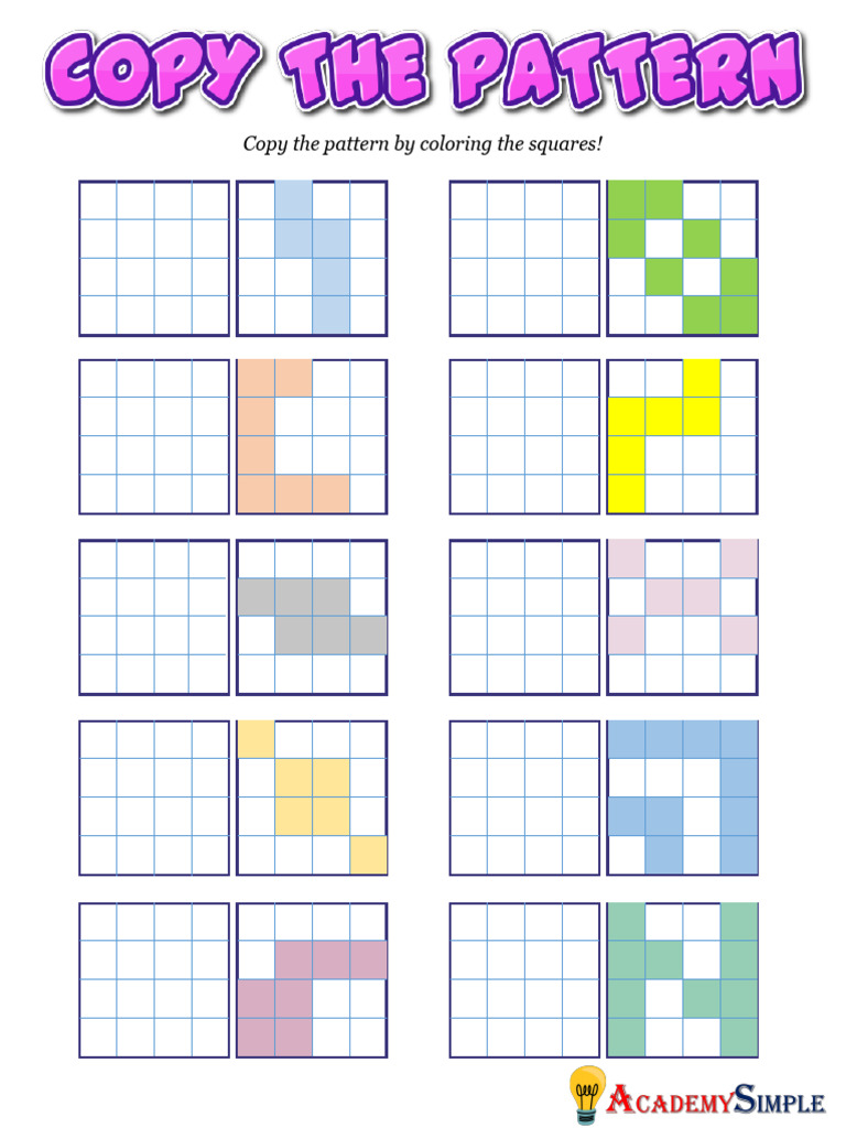 Color Pattern Activity for Kids | PDF