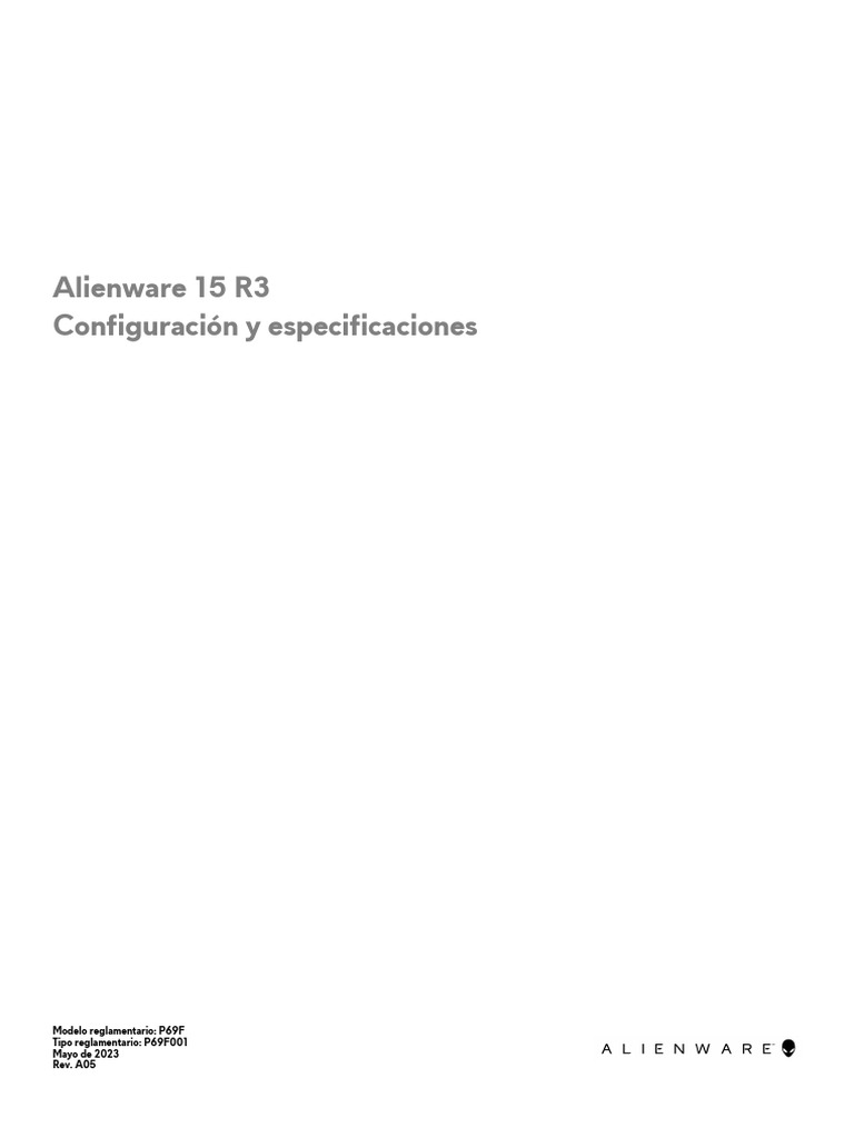 Especificaciones y configuración Alienware 15 R3 | PDF | USB | Realidad ...