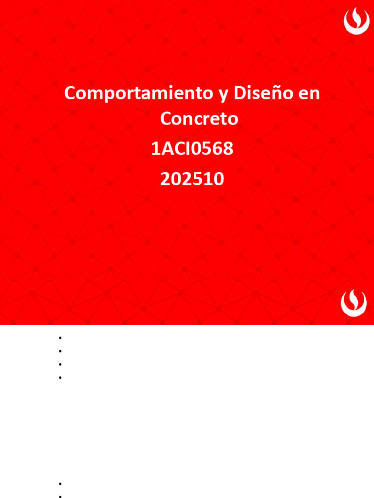 Presentación Del Curso 202510 | PDF | Hormigón | Diseño