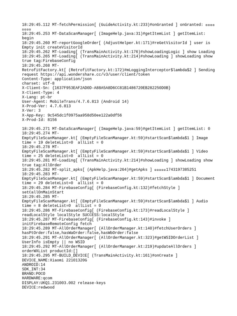 MobileTrans App Activity Log | PDF | Computer Networking | Software