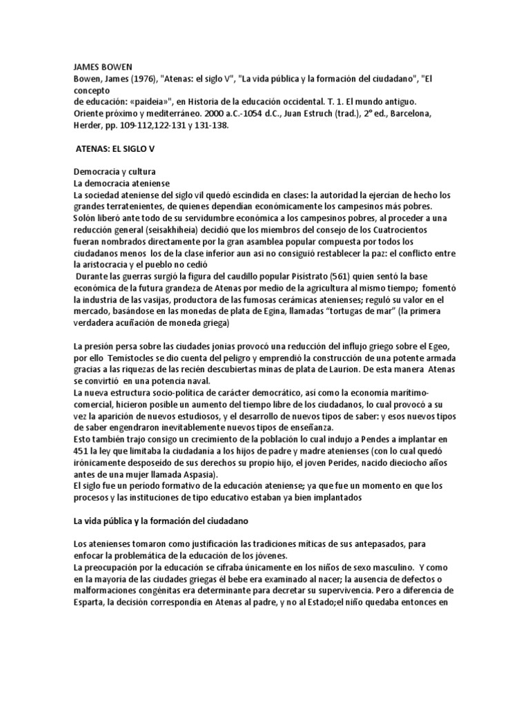 Educación y Democracia en Atenas V a.C. | PDF | Atenas | Democracia