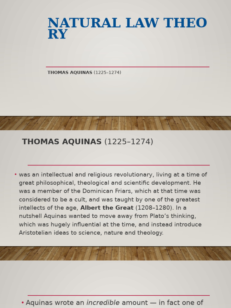 Aquinas's Natural Law Theory Explained | PDF | Thomas Aquinas | Natural Law