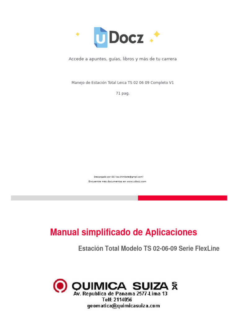 Guía Completa de Estación Total TS 02-09 | PDF
