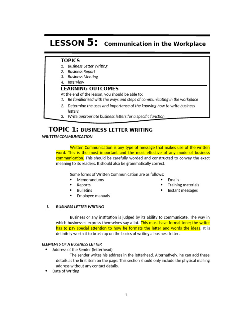 Effective Business Letter Writing Guide | PDF | Persuasion | Memorandum