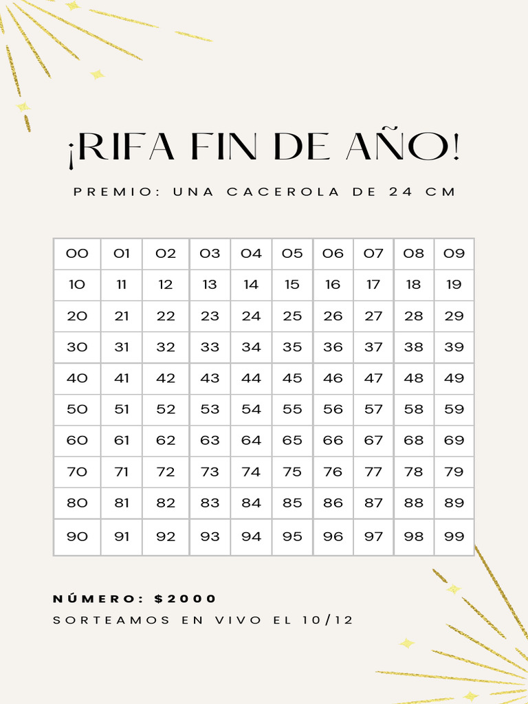 Imágenes de Rifas del 1 al 100 | PDF
