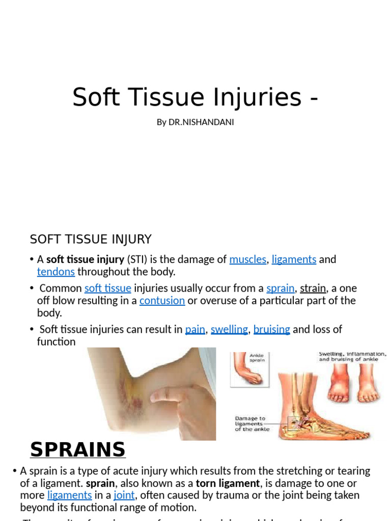Soft Tissue Injuries - Mechanism of Injury of | PDF | Injury ...