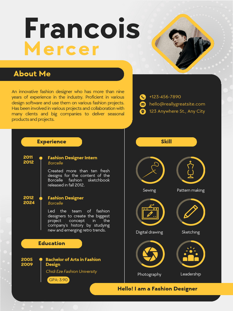 Innovative Fashion Designer Profile | PDF