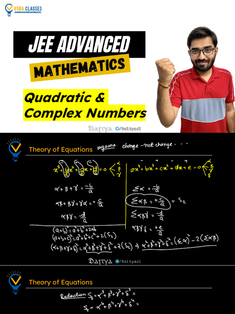 Quadratic & Complex Numbers Overview | PDF