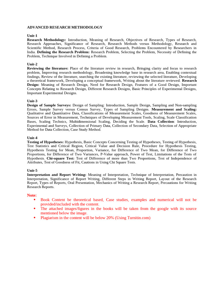 Advanced Research Methodology Guide | PDF | Methodology | Hypothesis