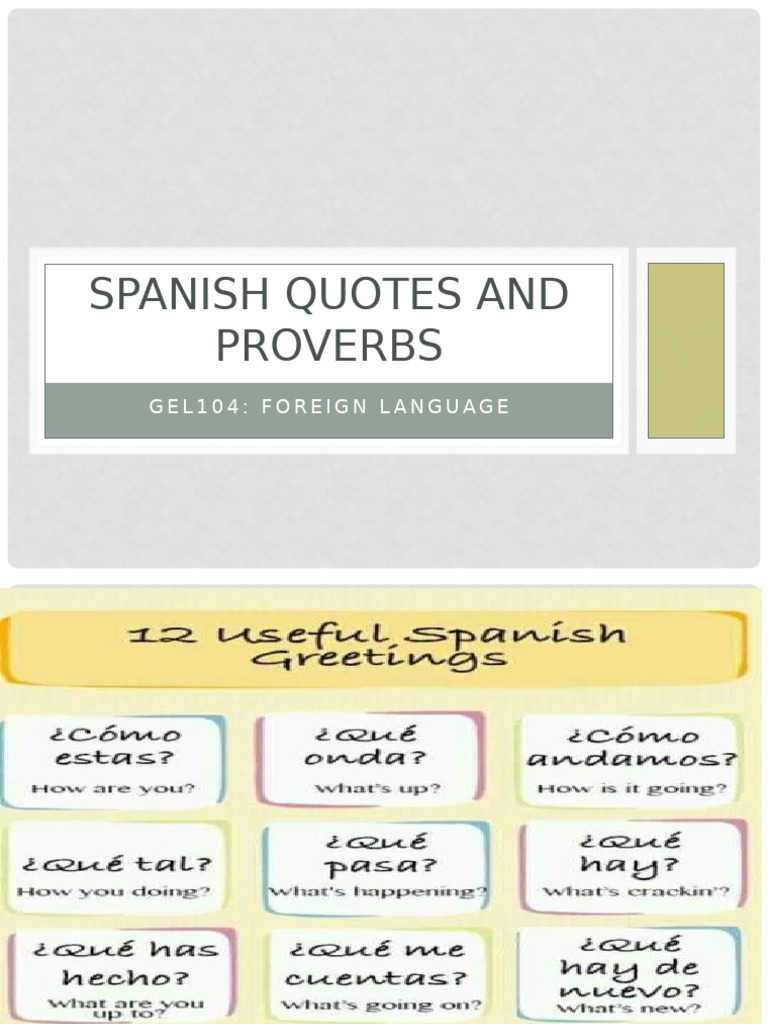 Spanish Quotes and Proverbs on Success | PDF